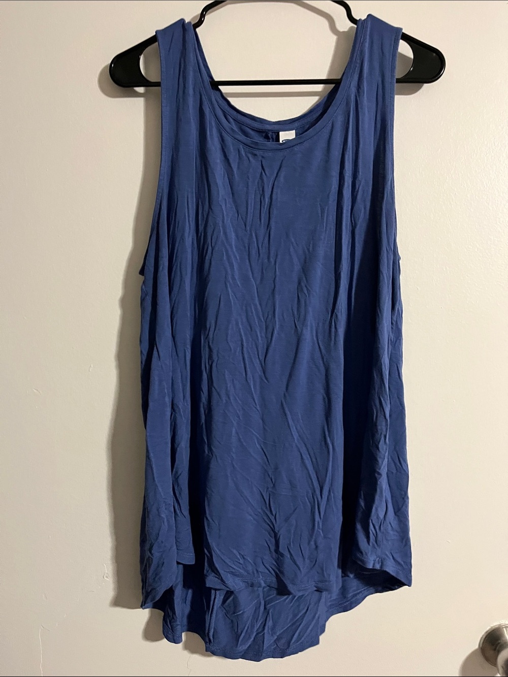Old Navy Blue Sleeveless High-Low Tank Top